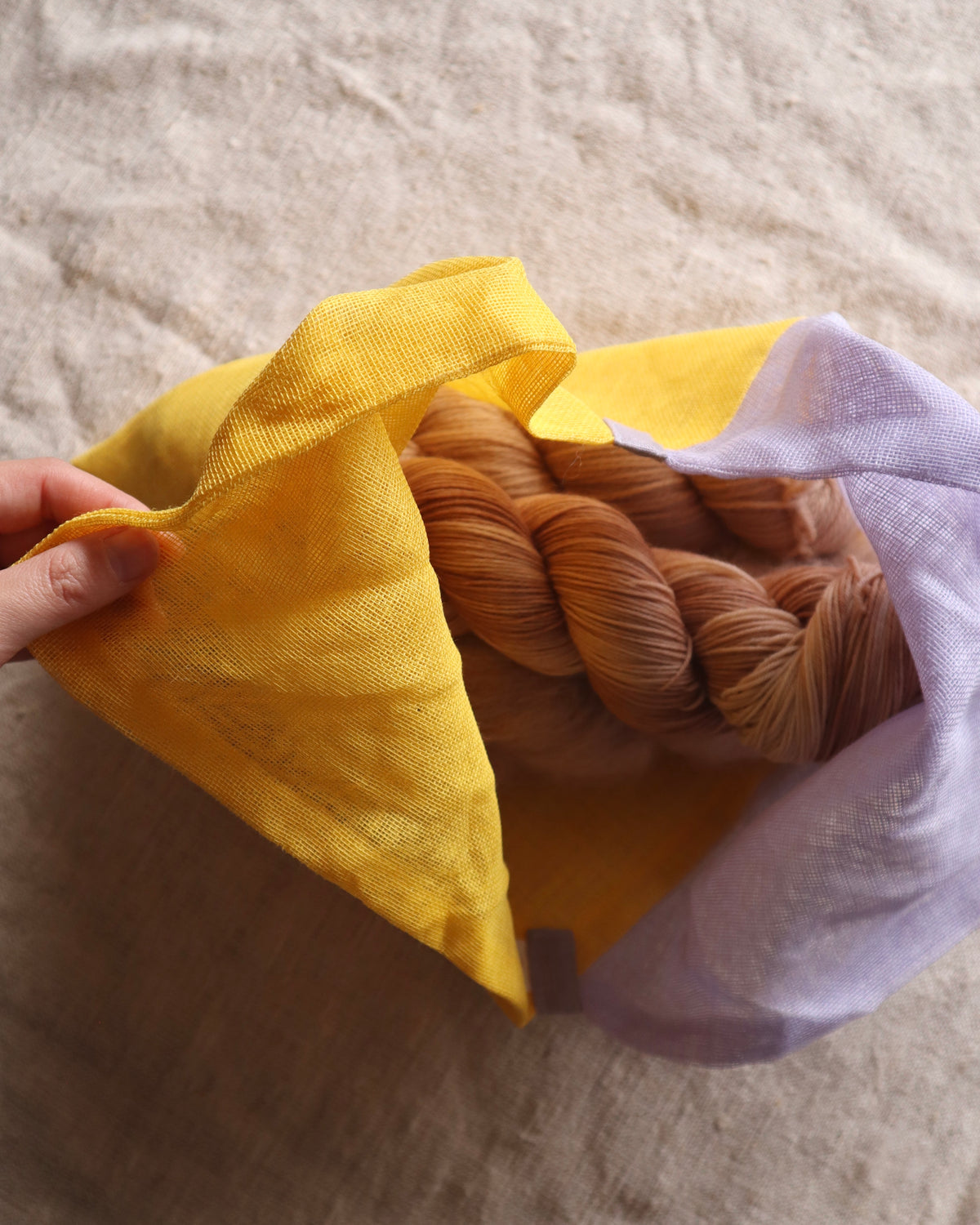 Ready to Ship - Linen Bento Project Bag