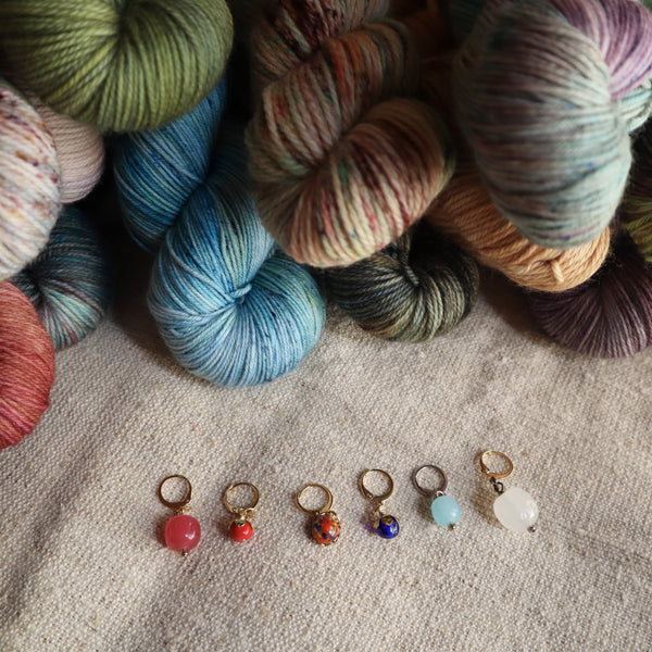 Antique Japanese Glass and Bead Stitch Markers
